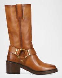 Frye - Kate Harness Leather Mid-Calf Boots - Lyst