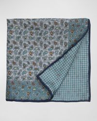 Brioni - Paisley-Print Reversible Silk Pocket Square - Lyst