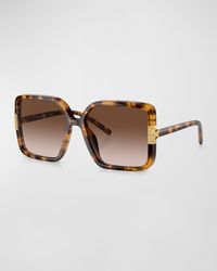 Tory Burch - Gradient Plastic Square Sunglasses - Lyst