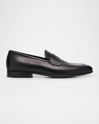 Stuart Weitzman - Banks Leather Penny Loafers - Lyst