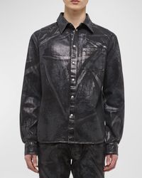Helmut Lang - Foil Denim Shirt Jacket - Lyst