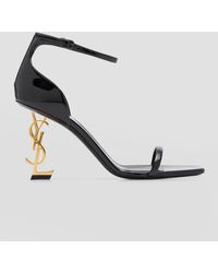 Saint Laurent - Opyum Patent Ysl Ankle-strap Sandals - Lyst