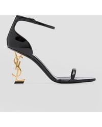 Saint Laurent - Opyum Patent Ysl Ankle-Strap Sandals - Lyst