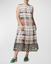 Marina Rinaldi - Plus Size Galilea Geometric-Print Midi Dress - Lyst