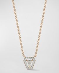 WALTERS FAITH - Keynes 18k Rose Gold Diamond Shield Pendant Necklace - Lyst