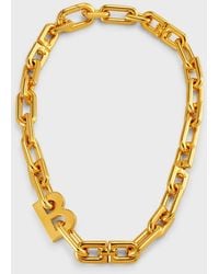 Balenciaga - B Chain Thin Necklace - Lyst