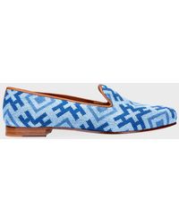 Stubbs And Wootton - Harlow Needlepoint Smoking Loafers - Lyst