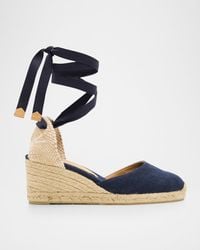 Castañer - 60Mm Carina Canvas Espadrille Wedge Sandals - Lyst