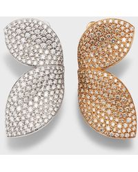 Pasquale Bruni - Giardini Segreti 18k White Gold And Red Gold Diamond Earrings - Lyst