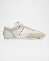 Marni - Apos;S Logo Leather Low-Top Sneakers - Lyst