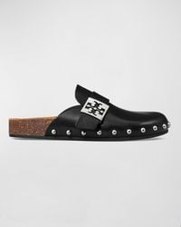 Tory Burch - Mellow Leather Buckle Slide Mules - Lyst