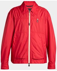 Moncler - Apos;S Brive Full-Zip Shirt Jacket With Clip - Lyst
