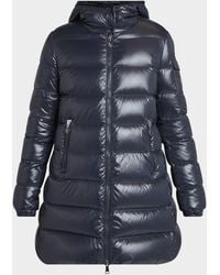 Moncler - Courcelles Long Hooded Down Puffer Coat - Lyst