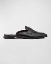 Bougeotte - Leather Penny Loafer Mules - Lyst