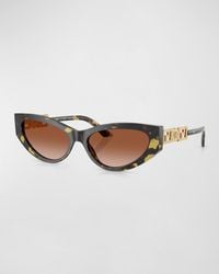 Versace - Bright Greca Embellished Cat-Eye Sunglasses - Lyst