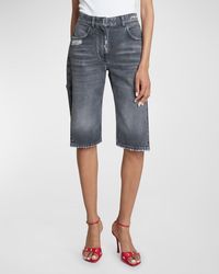 Givenchy - Straight-Fit Long Jean Shorts - Lyst
