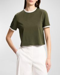 Theory - Short-Sleeve Organic Cotton Ringer T-Shirt - Lyst