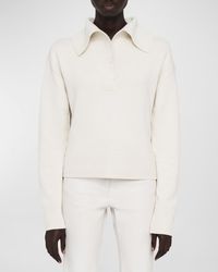 JOSEPH - Knit Silk-Cashmere Polo Sweater - Lyst