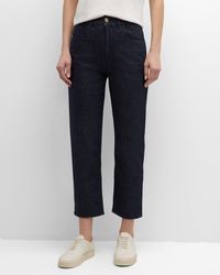Moncler - Mid-Rise Straight-Leg Cotton Stretch Trousers - Lyst
