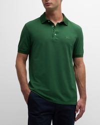 Isaia - Cotton Pique Polo Shirt - Lyst