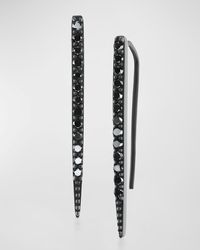 Sheryl Lowe - Baby Stick Black Diamond Thread Earrings - Lyst
