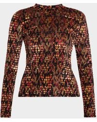 JBQ - Hugo Burnout Velvet Top - Lyst