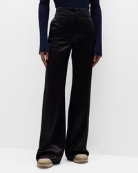 Chloé - Wool And Silk Wide-Leg Trousers - Lyst