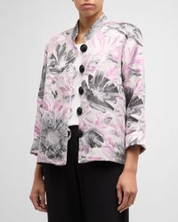 Caroline Rose - Pinch Of Boxy Floral Jacquard Jacket - Lyst