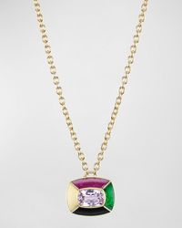Emily P. Wheeler - Mini Patchwork Necklace In 18k Yellow Gold And Kuzite - Lyst