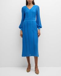 Misook - Multi-Stitch Knit Fit-And-Flare Midi Dress - Lyst