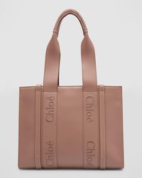 Chloé - Woody Medium Tote Bag In Leather - Lyst