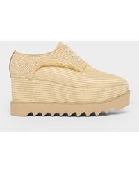 Stella McCartney - 80Mm Sneak-Elyse Raffia Platform Sneakers - Lyst