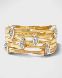 Marco Bicego - Marrakech Onde 18k 5-strand Diamond Ring, Size 7 - Lyst