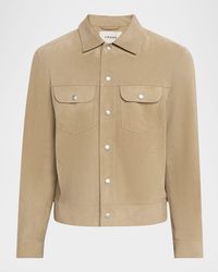 FRAME - Apos;S Suede Trucker Jacket - Lyst