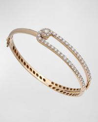 Krisonia - 18k Rose Gold Bracelet With Diamond Half - Lyst