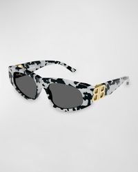 Balenciaga - Bb & Tortoiseshell Acetate Cat-Eye Sunglasses - Lyst
