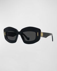 Loewe - Anagram Acetate-Nylon Rectangle Sunglasses - Lyst