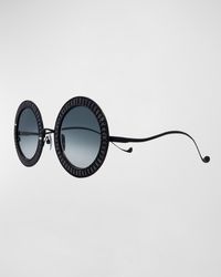 Anna Karin Karlsson - Magic You 2 Crystal & Stainless Steel Round Sunglasses - Lyst