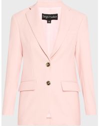Sergio Hudson - Single-Breasted Wool Blazer - Lyst
