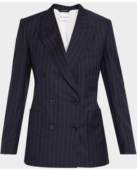 Givenchy - Double-Breasted Pinstripe Wool Jacket - Lyst