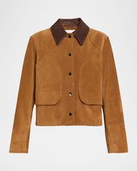 Veronica Beard - Walters Cropped Suede Jacket - Lyst