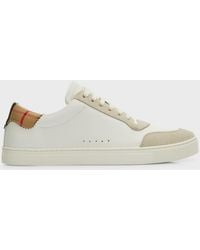 Burberry - Men Vintage Check Panelled Sneakers - Lyst