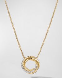 David Yurman - Crossover Pendant Necklace With Diamonds - Lyst