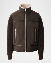 Mackage - Apos;S Jonathan Mixed-Media Shearling Jacket - Lyst