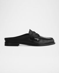 Rag & Bone - Carter Leather Penny Loafer Mules - Lyst