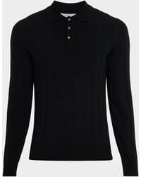 Neiman Marcus - Apos;S Cashmere Rib-Knit Polo Sweater - Lyst