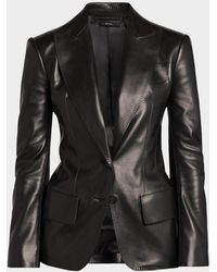 Tom Ford - Leather Peak Lapel Jacket - Lyst