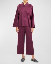 Natori - Essentials Cropped Cotton Sateen Pajama Set - Lyst