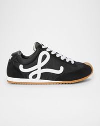 Loewe - Ballet Runner 2.0 Mixed Leather Sneakers - Lyst