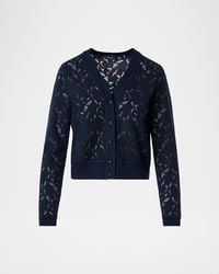Akris - Whitecaps Knit V-Neck Cardigan - Lyst